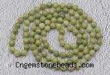 GMN469 Hand-knotted 8mm, 10mm China jade 108 beads mala necklaces