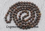 GMN473 Hand-knotted 8mm, 10mm bronzite 108 beads mala necklaces