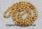 GMN490 Hand-knotted 8mm, 10mm golden tiger eye 108 beads mala necklaces