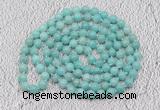 GMN518 Hand-knotted 8mm, 10mm amazonite 108 beads mala necklaces