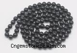 GMN527 Hand-knotted 8mm, 10mm black obsidian 108 beads mala necklaces