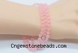 GMN5500 Hand-knotted 6mm matte rose quartz 108 beads mala necklaces