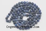 GMN5508 Hand-knotted 6mm matte sodalite 108 beads mala necklaces