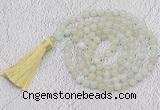 GMN59 Hand-knotted 8mm candy jade 108 beads mala necklace with tassel