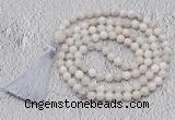 GMN663 Hand-knotted 8mm, 10mm crazy lace agate 108 beads mala necklaces with tassel