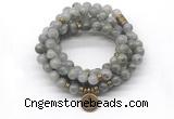 GMN7034 8mm labradorite 108 mala beads wrap bracelet necklace