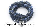 GMN7040 8mm matte sodalite 108 mala beads wrap bracelet necklace