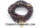 GMN7043 8mm red tiger eye 108 mala beads wrap bracelet necklace