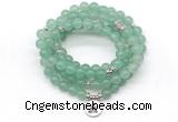 GMN7052 8mm green aventurine 108 mala beads wrap bracelet necklaces