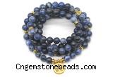 GMN7066 8mm sodalite 108 mala beads wrap bracelet necklaces