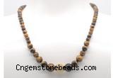 GMN7331 yellow tiger eye graduated beaded necklace & bracelet set