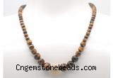 GMN7332 grade AA yellow tiger eye graduated beaded necklace & bracelet set