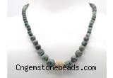 GMN7343 African turquoise graduated beaded necklace & bracelet set