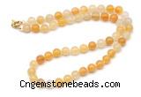 GMN7705 18 - 36 inches 8mm, 10mm round yellow aventurine beaded necklaces