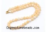 GMN7708 18 - 36 inches 8mm, 10mm round honey jade beaded necklaces