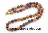 GMN7718 18 - 36 inches 8mm, 10mm round mookaite beaded necklaces