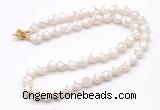 GMN7735 18 - 36 inches 8mm, 10mm faceted round Tibetan agate beaded necklaces