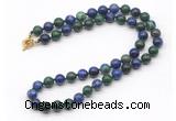 GMN7825 18 - 36 inches 8mm, 10mm round chrysocolla beaded necklaces