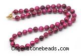 GMN7843 18 - 36 inches 8mm, 10mm round red tiger eye beaded necklaces