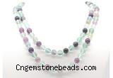 GMN8024 18 - 36 inches 8mm, 10mm fluorite 54, 108 beads mala necklaces