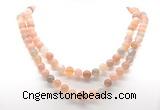 GMN8028 18 - 36 inches 8mm, 10mm moonstone 54, 108 beads mala necklaces