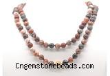 GMN8034 18 - 36 inches 8mm, 10mm brecciated jasper 54, 108 beads mala necklaces