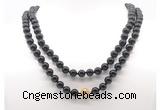 GMN8044 18 - 36 inches 8mm, 10mm black tourmaline 54, 108 beads mala necklaces