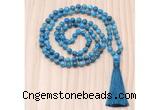 GMN8846 Hand-Knotted 8mm, 10mm Apatite 108 Beads Mala Necklace