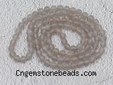GMN902 Hand-knotted 8mm, 10mm matte grey agate 108 beads mala necklaces