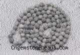 GMN911 Hand-knotted 8mm, 10mm matte grey picture jasper 108 beads mala necklaces