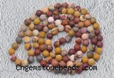 GMN921 Hand-knotted 8mm, 10mm matte mookaite 108 beads mala necklaces