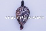 LP91 13*27*60mm leaf inner flower lampwork glass pendants