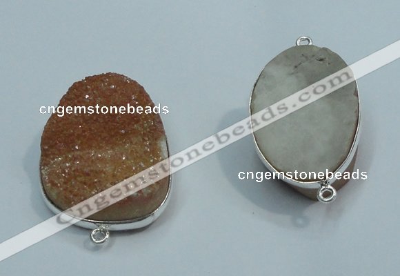 NGC01 20*30mm - 25*35mm freeform druzy agate connectors