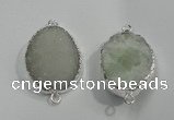 NGC05 20*30mm - 25*35mm freeform druzy agate connectors