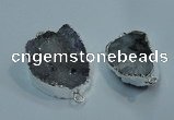 NGC06 20*30mm - 25*35mm freeform druzy agate connectors