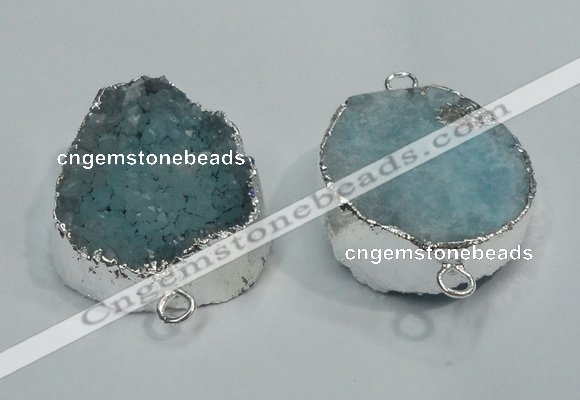 NGC07 20*30mm - 25*35mm freeform druzy agate connectors