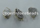 NGC100 18*25mm - 25*35mm freeform druzy agate connectors wholesale