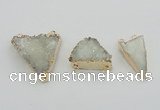 NGC1008 20*30mm – 30*35mm triangle druzy quartz connectors