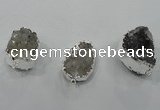 NGC102 18*25mm - 25*35mm freeform druzy agate connectors wholesale