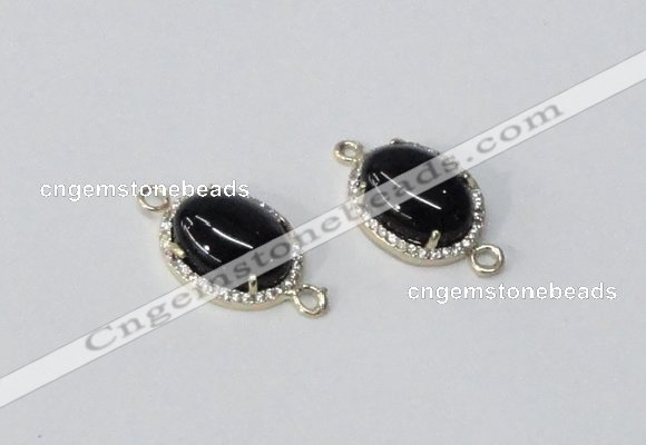 NGC1025 10*14mm oval agate gemstone connectors wholesale