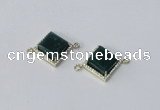 NGC1033 12*12mm diamond agate gemstone connectors wholesale