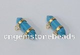 NGC1038 7*30mm – 8*32mm sticks turquoise gemstone connectors