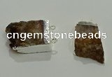 NGC1044 15*25mm – 25*30mm freeform citrine connectors wholesale