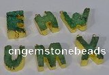 NGC1070 20*25mm - 25*30mm letter druzy agate connectors wholesale