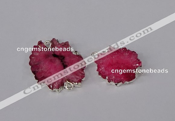 NGC1078 15*20mm - 30*35mm freeform druzy agate connectors wholesale