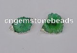 NGC1080 15*20mm - 30*35mm freeform druzy agate connectors wholesale