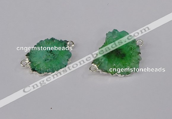 NGC1080 15*20mm - 30*35mm freeform druzy agate connectors wholesale