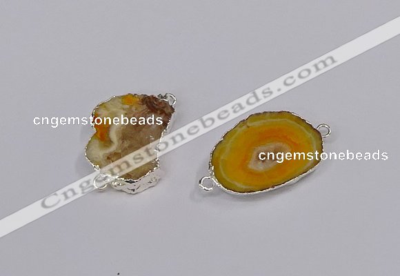 NGC1086 18*25mm - 25*35mm freeform druzy agate gemstone connectors