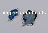 NGC1089 18*25mm - 25*35mm freeform druzy agate gemstone connectors