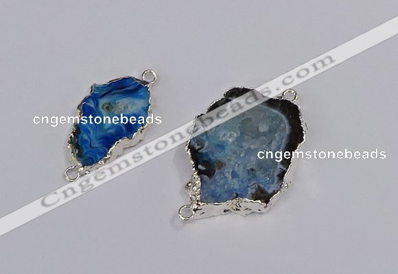 NGC1089 18*25mm - 25*35mm freeform druzy agate gemstone connectors